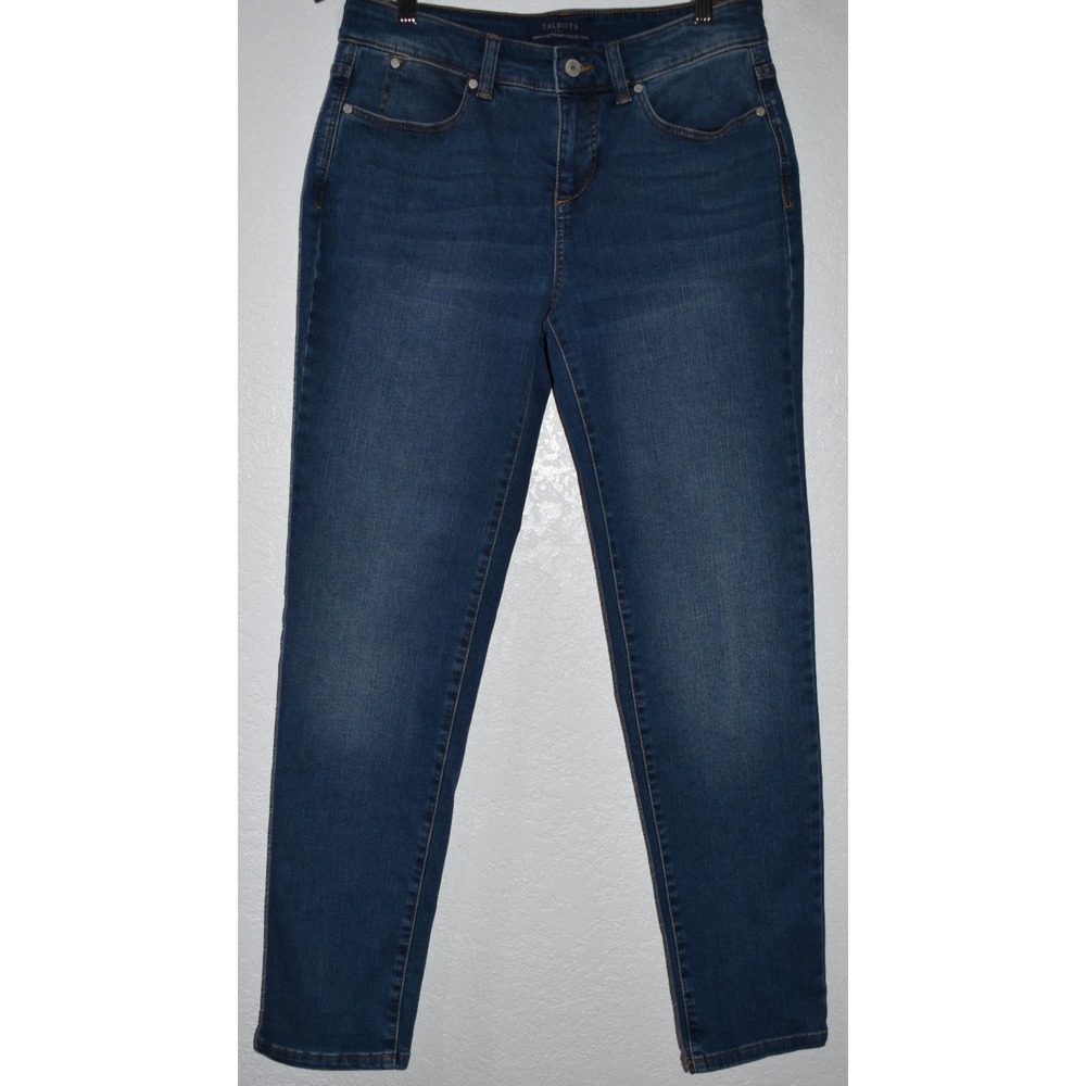 Talbots 4 Simply Flattering 5-pocket Jeans Stretch Blue Denim Slim 29 Inseam